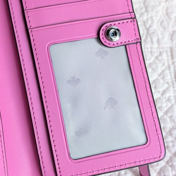 Kate Spade Bright Peony Large Slim Bifold Wallet - Picture 6 of 12
